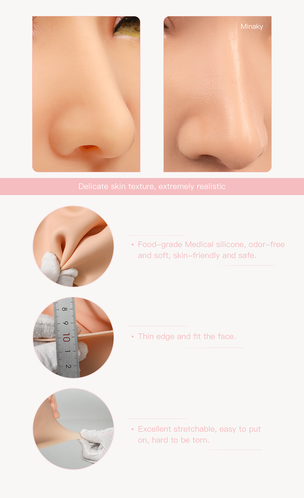 Alice Frauenmaske mit Make-up America Girl