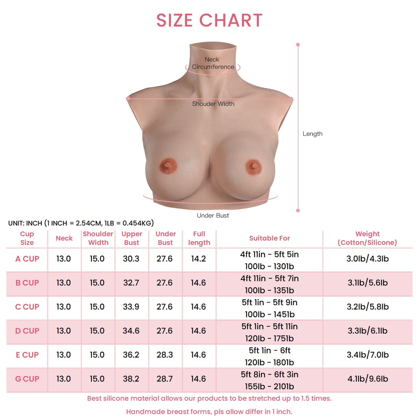 Upgraded A-G Cup Breastplate Realistic Clavicle for Crossdresser
