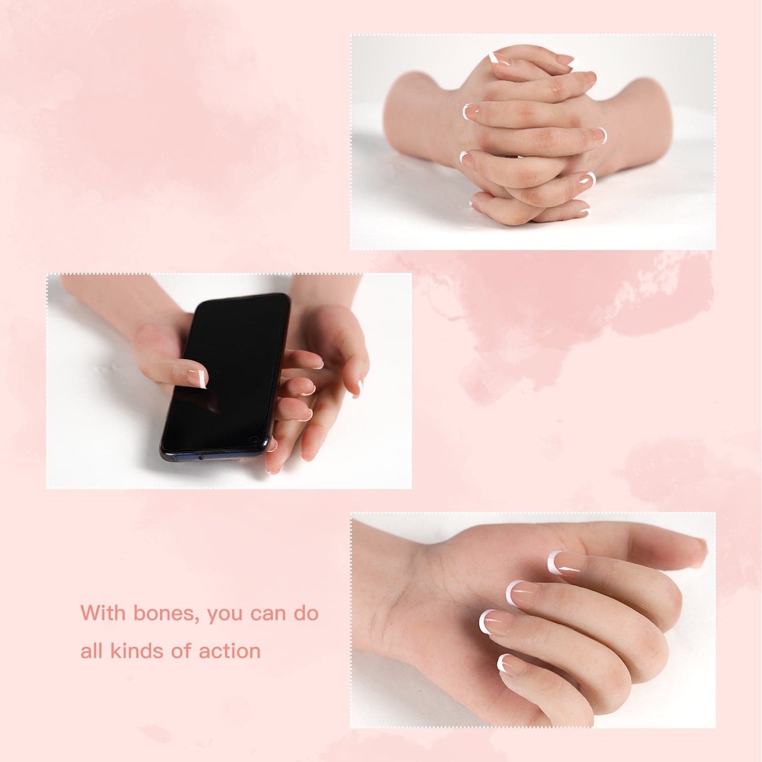 Silicone Female Mannequin Life Size Hand as Sketch Nail Art Practice Jewelry Watch Display for Crossdresser