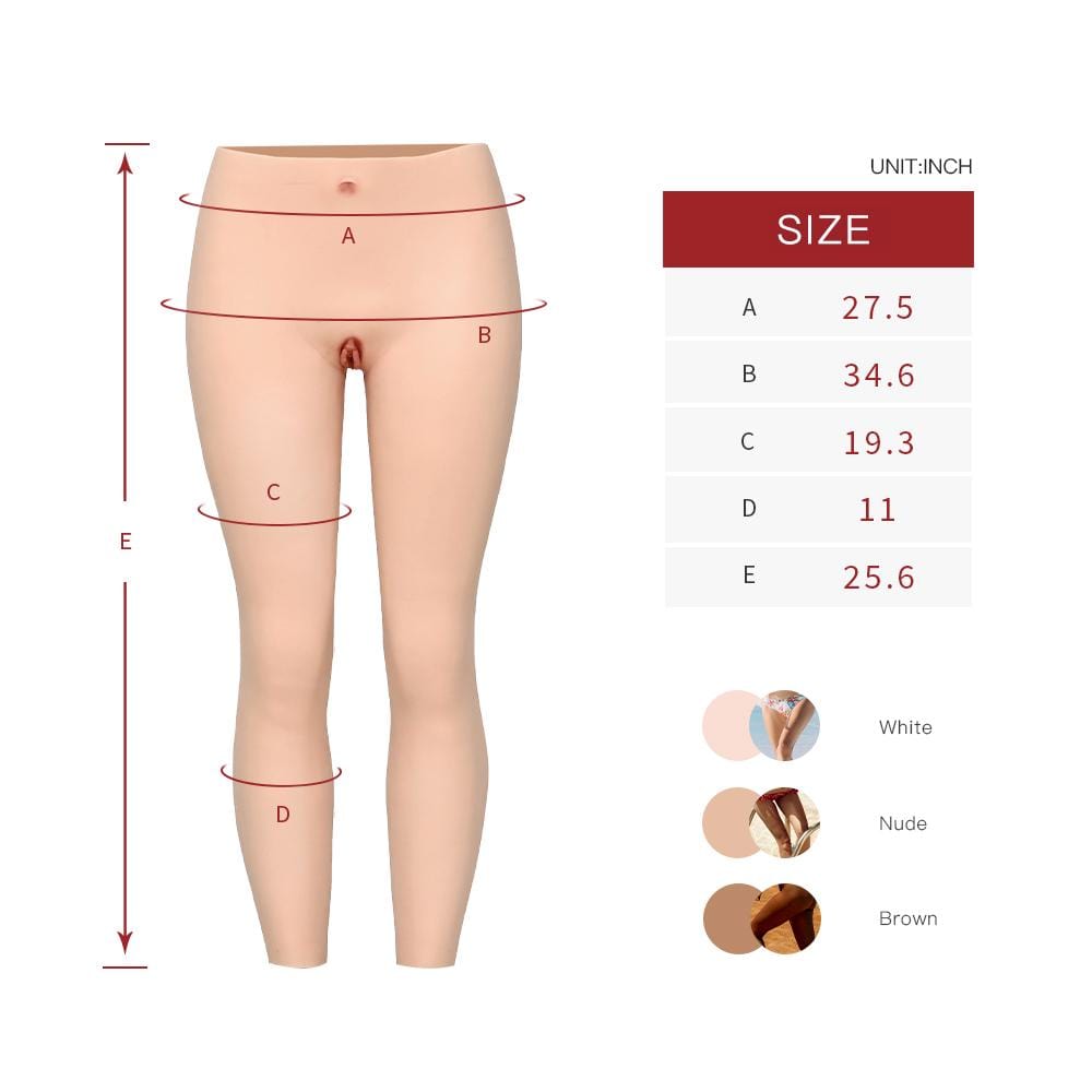 Silicone Vagina Ankle-Length Pant for Crossdresser
