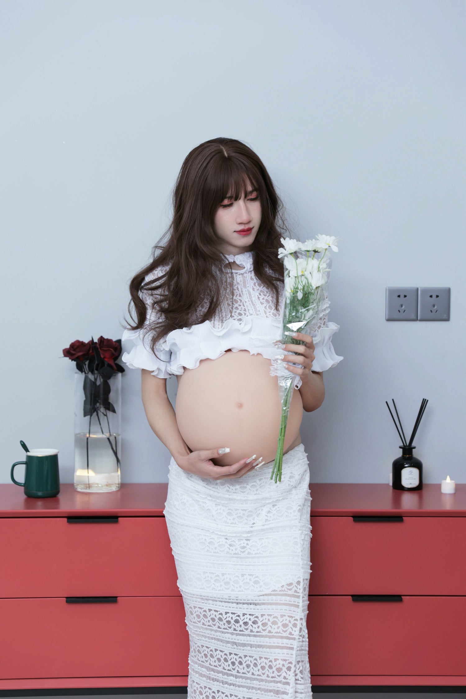 Fake Pregnant Belly Linea Nigra Make-up 8G for Crossdresser