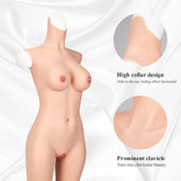 D Cup Silicone Bodysuit Half-length 8G for Crossdresser