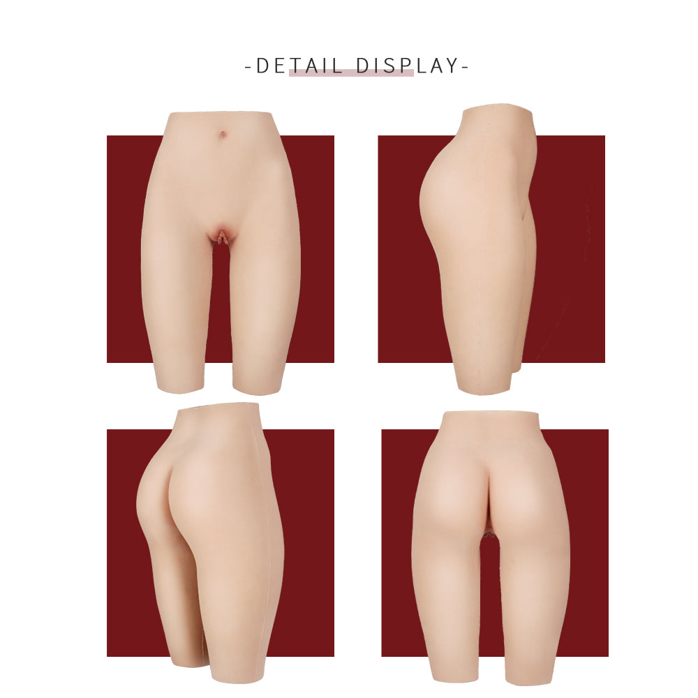 Half-length Silicone Vaginal Pants Hip-enhancer 8G for Crossdresser