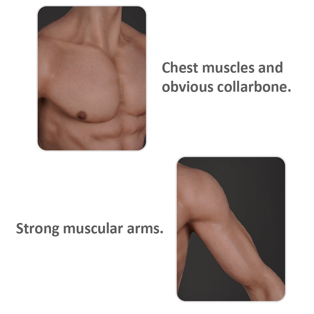 Oil-Free Silicone Muscle Suit Long Sleeve 8G for Crossdresser