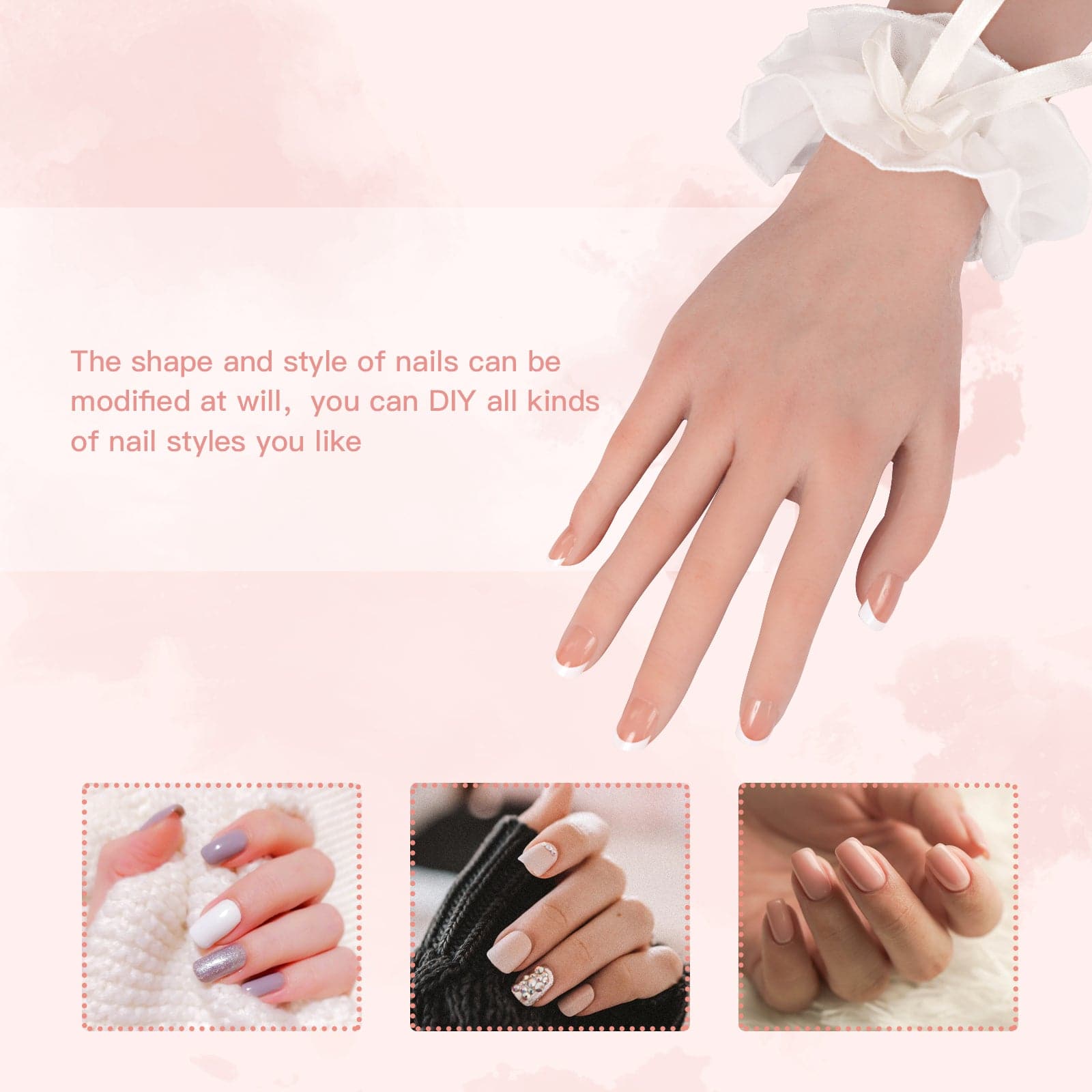 Silicone Female Mannequin Life Size Hand as Sketch Nail Art Practice Jewelry Watch Display for Crossdresser