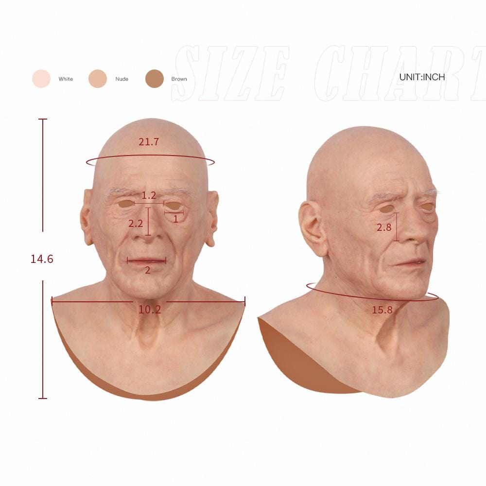 Dees Old Man Male Mask for Crossdresser